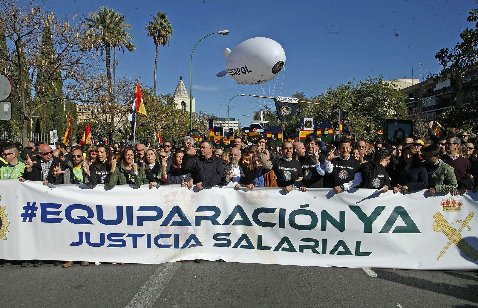 Manifestación de Jusapol en Sevilla.
