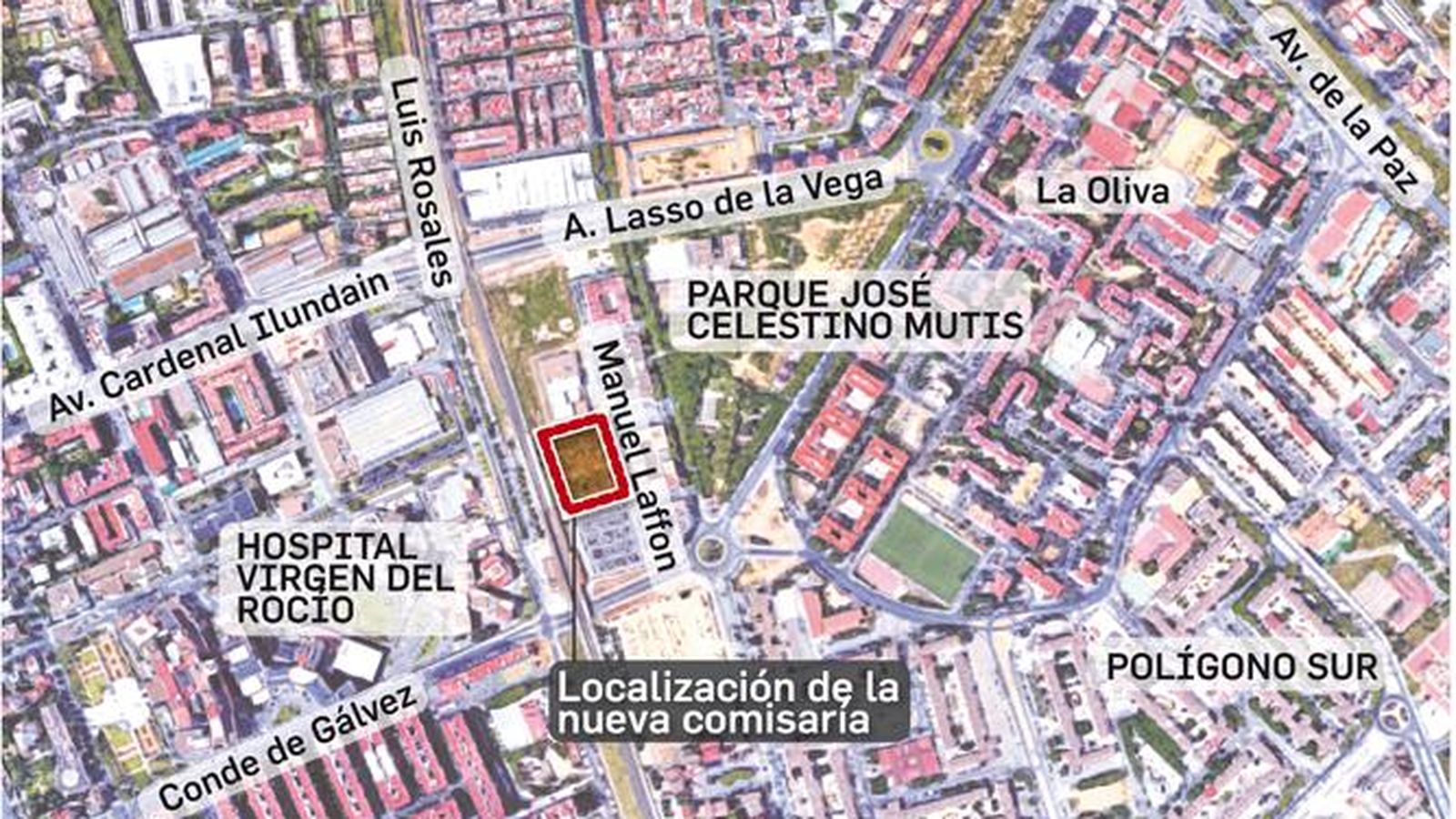 Infografía sobre la ubicación de la nueva comisaría.