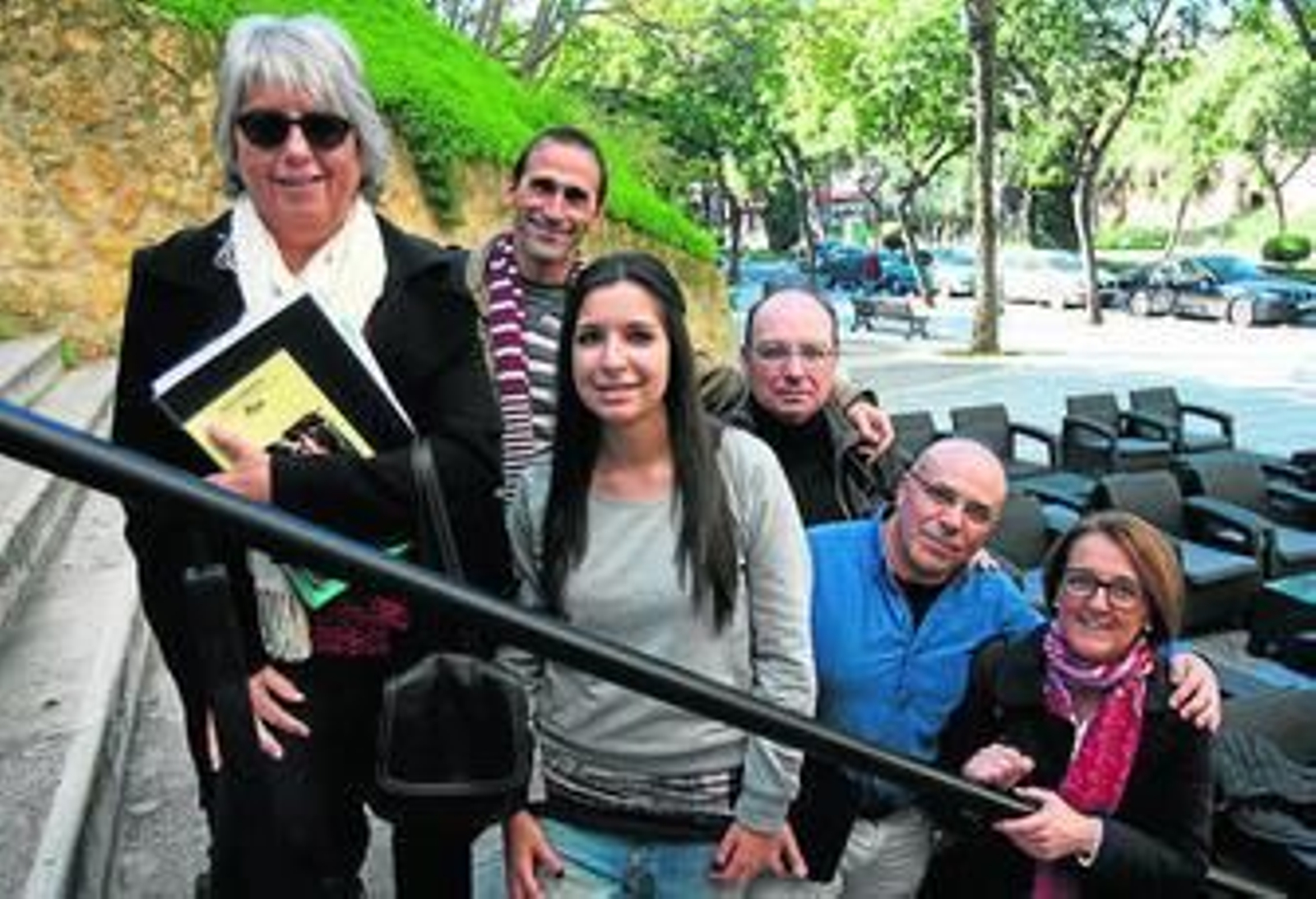 Pepa Gallardo, junto a José Gómez, Celia Fernández, Antonio Rus, Carlos Feria e Isabel Brazo.