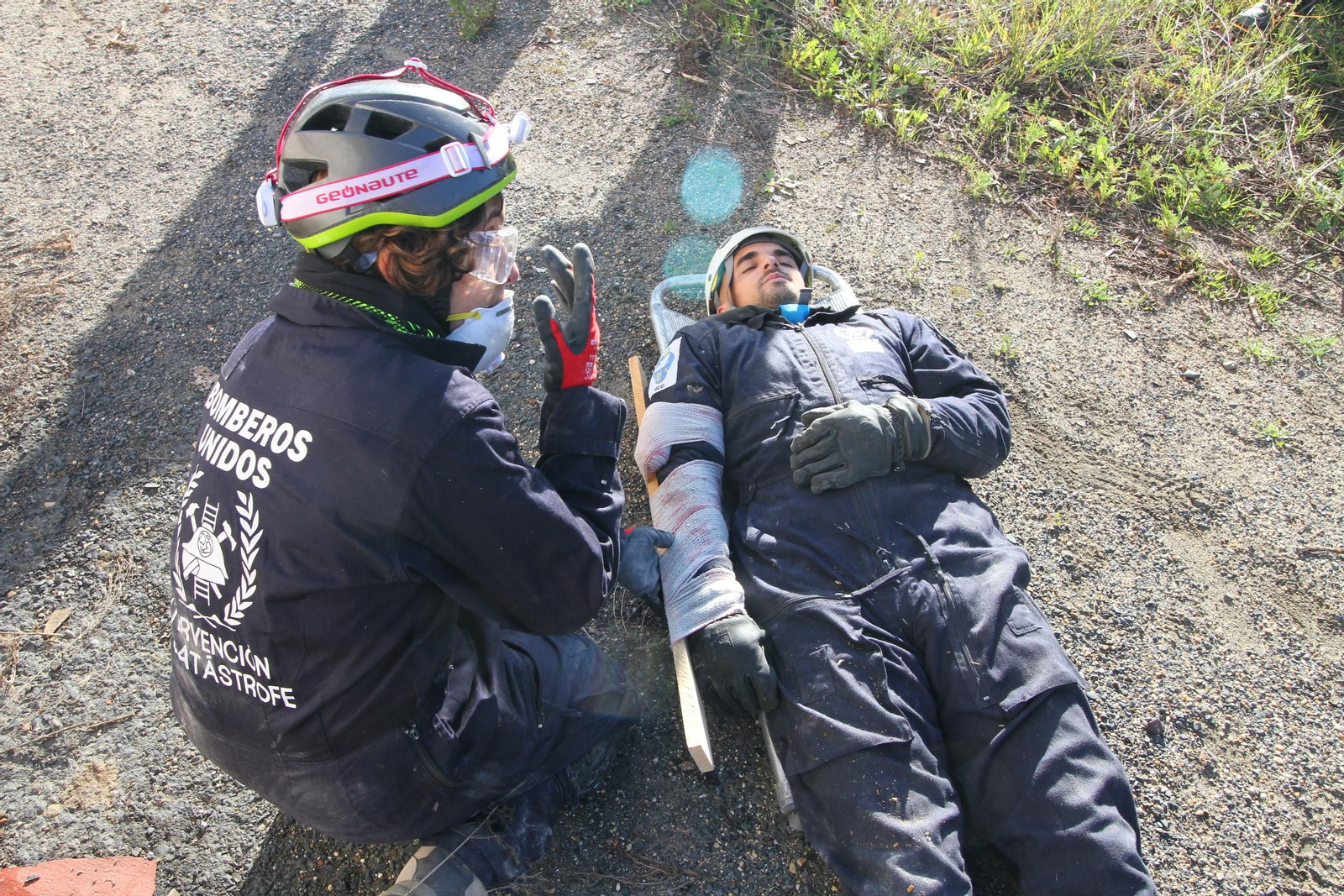 Imágenes del curso Asistencia Sanitaria en Catástrofes de Bomberos Unidos Sin Fronteras