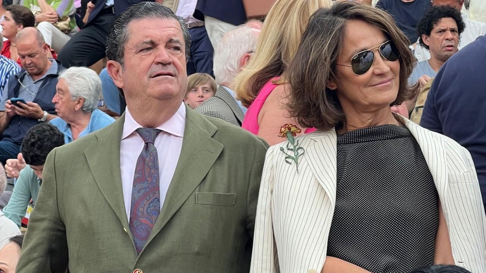 Borja Prado, presidente de Mediaset en España, y su esposa, Pilar Benítez