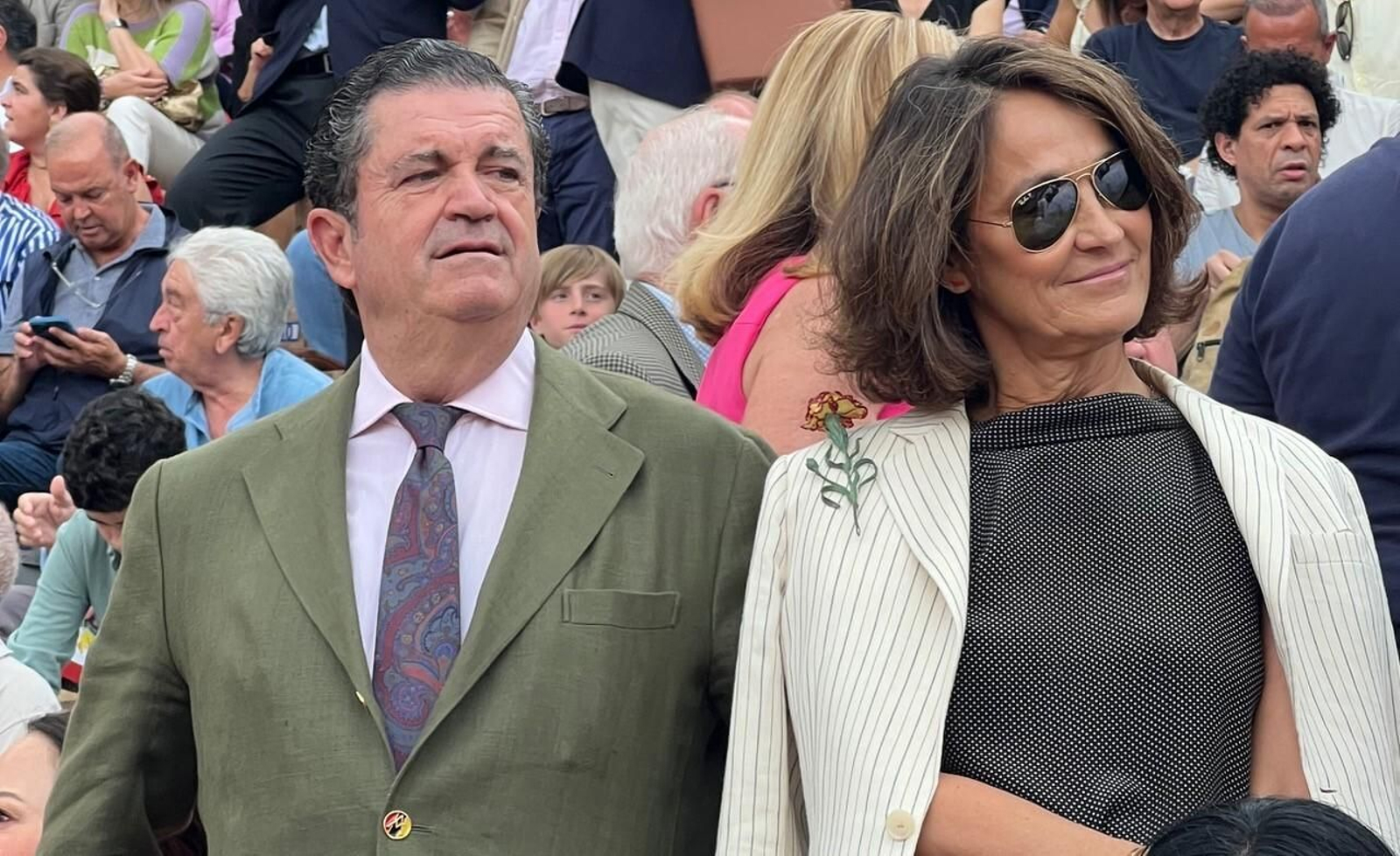 Borja Prado, presidente de Mediaset España, y su esposa, Pilar Benítez