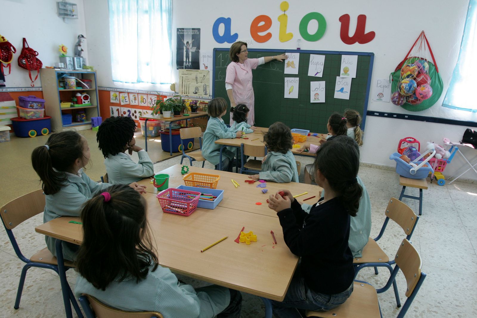 Una aula de Educación Infantil de un colegio público de la capital gaditana.