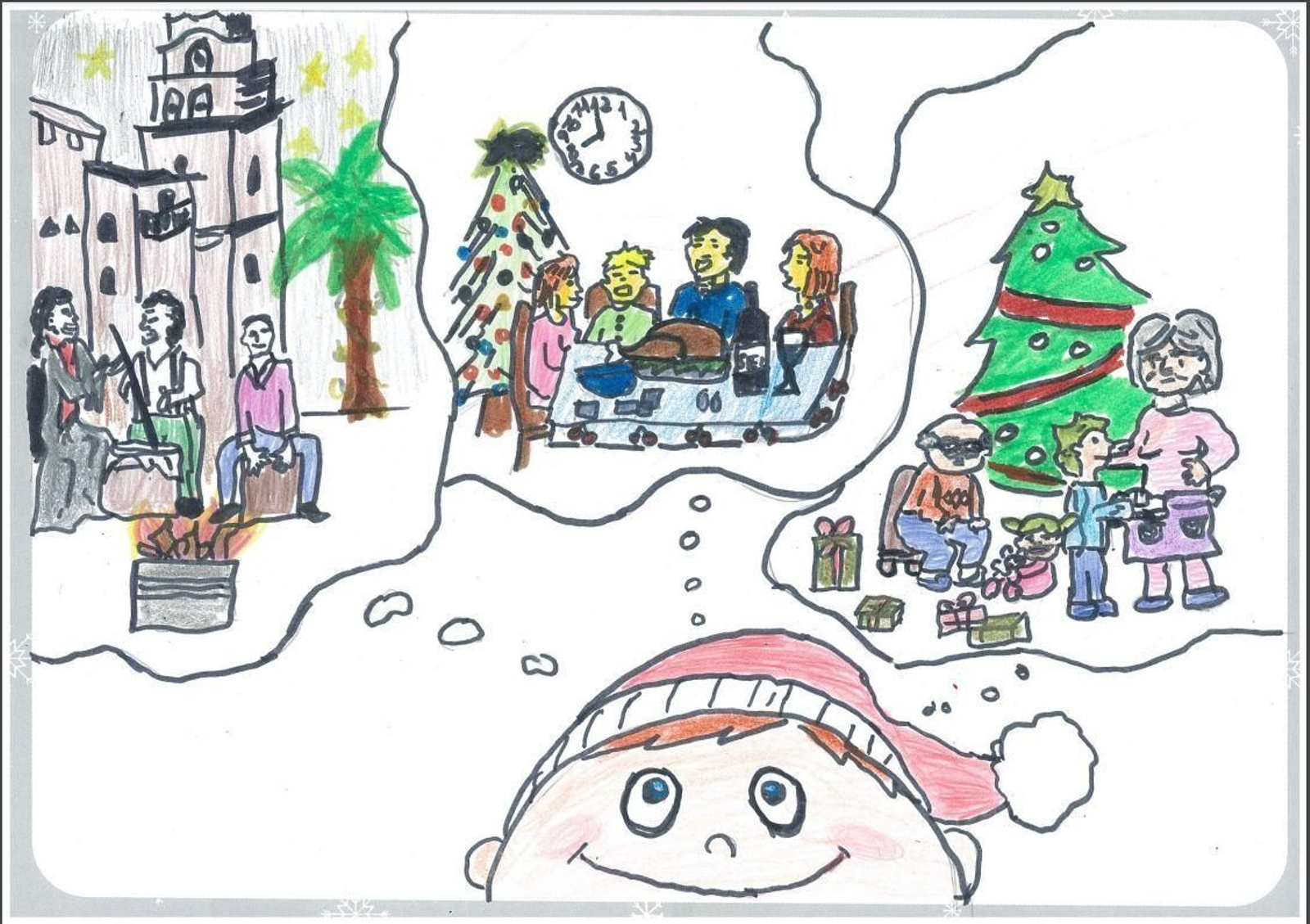 Dibujos ganadores del Concurso Escolar 'Dibuja y pinta la Navidad 2021'