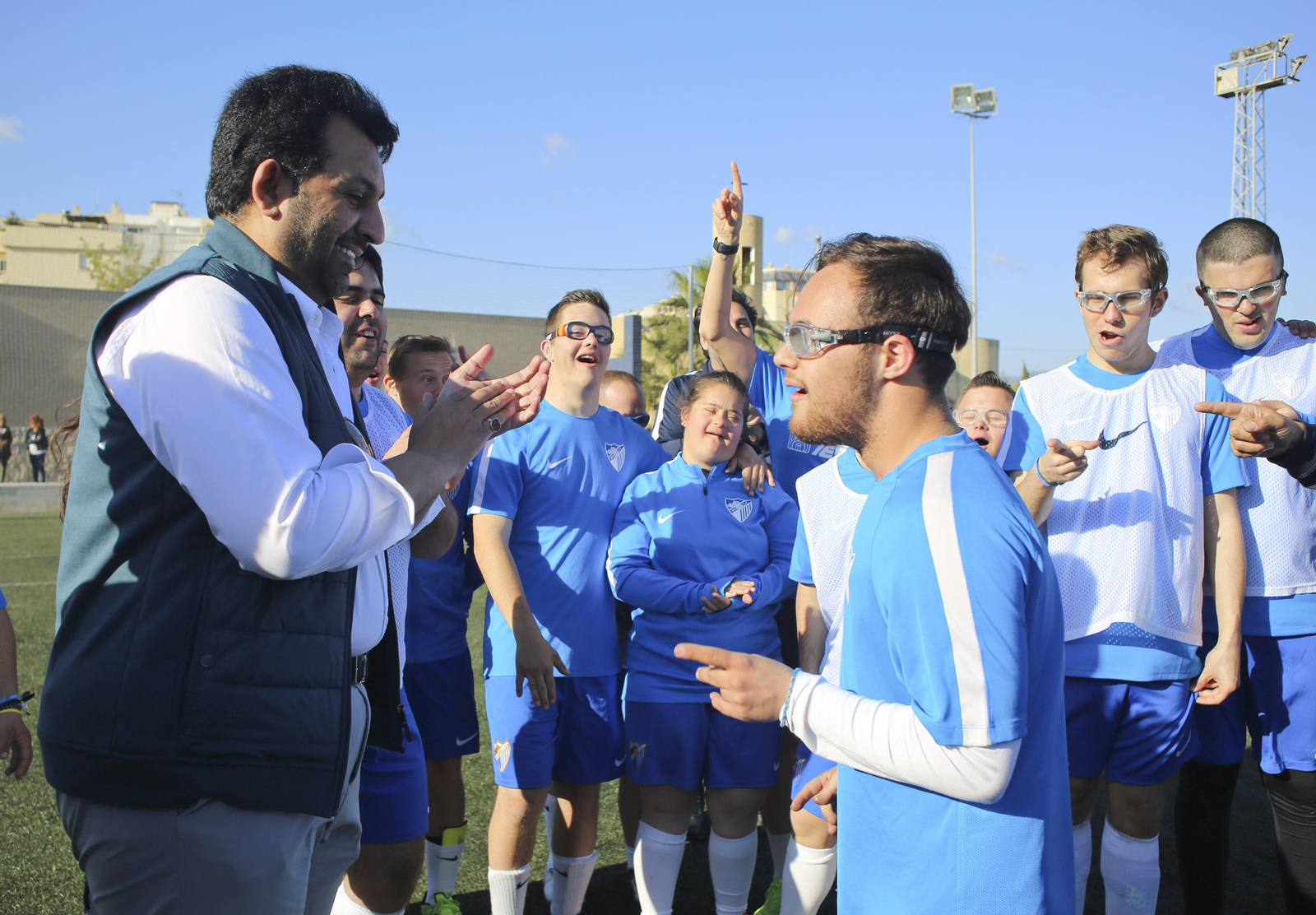 Las fotos del jeque Al-Thani con el Málaga Genuine