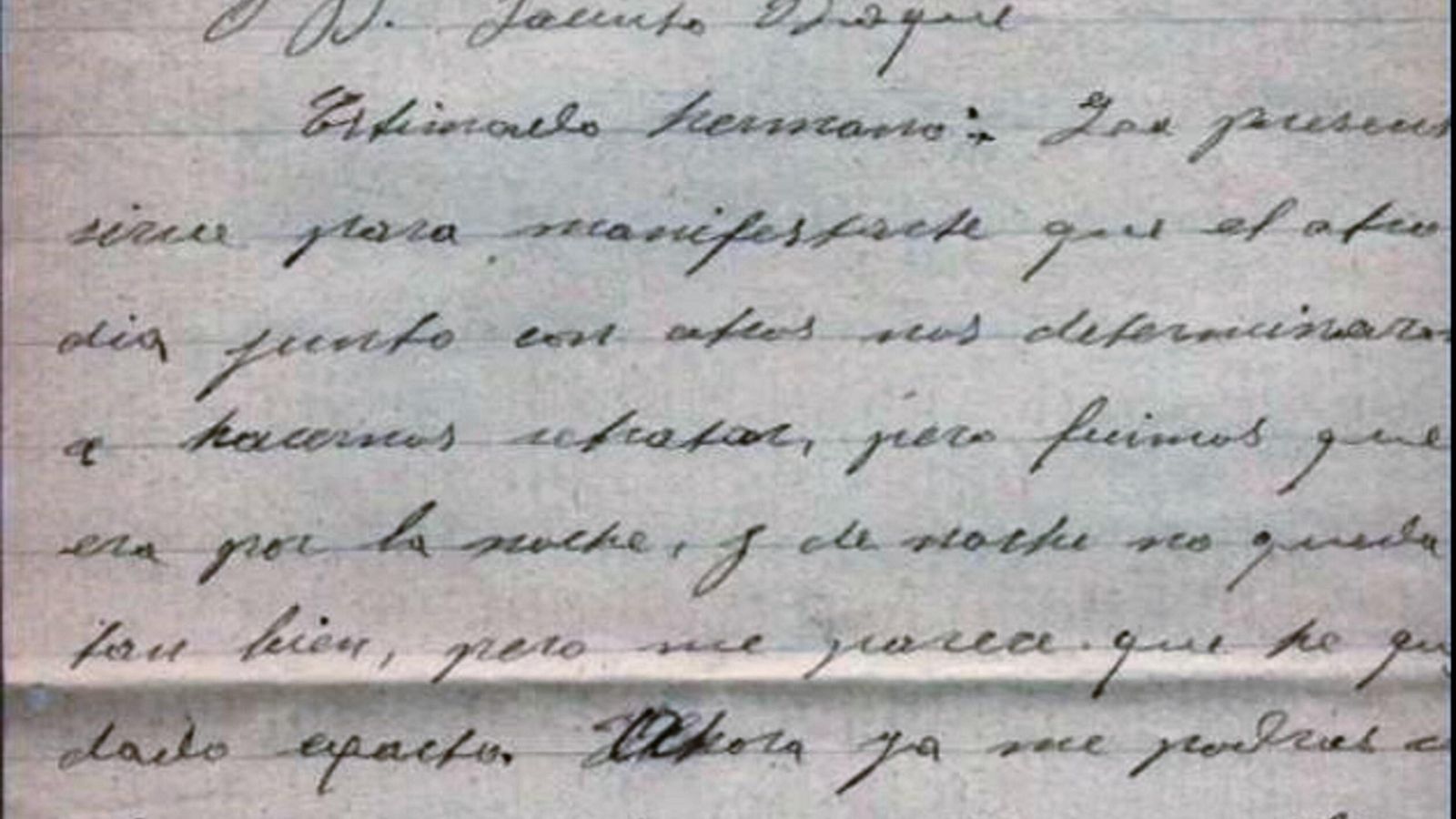 Extracto de la carta del soldado Baqué.