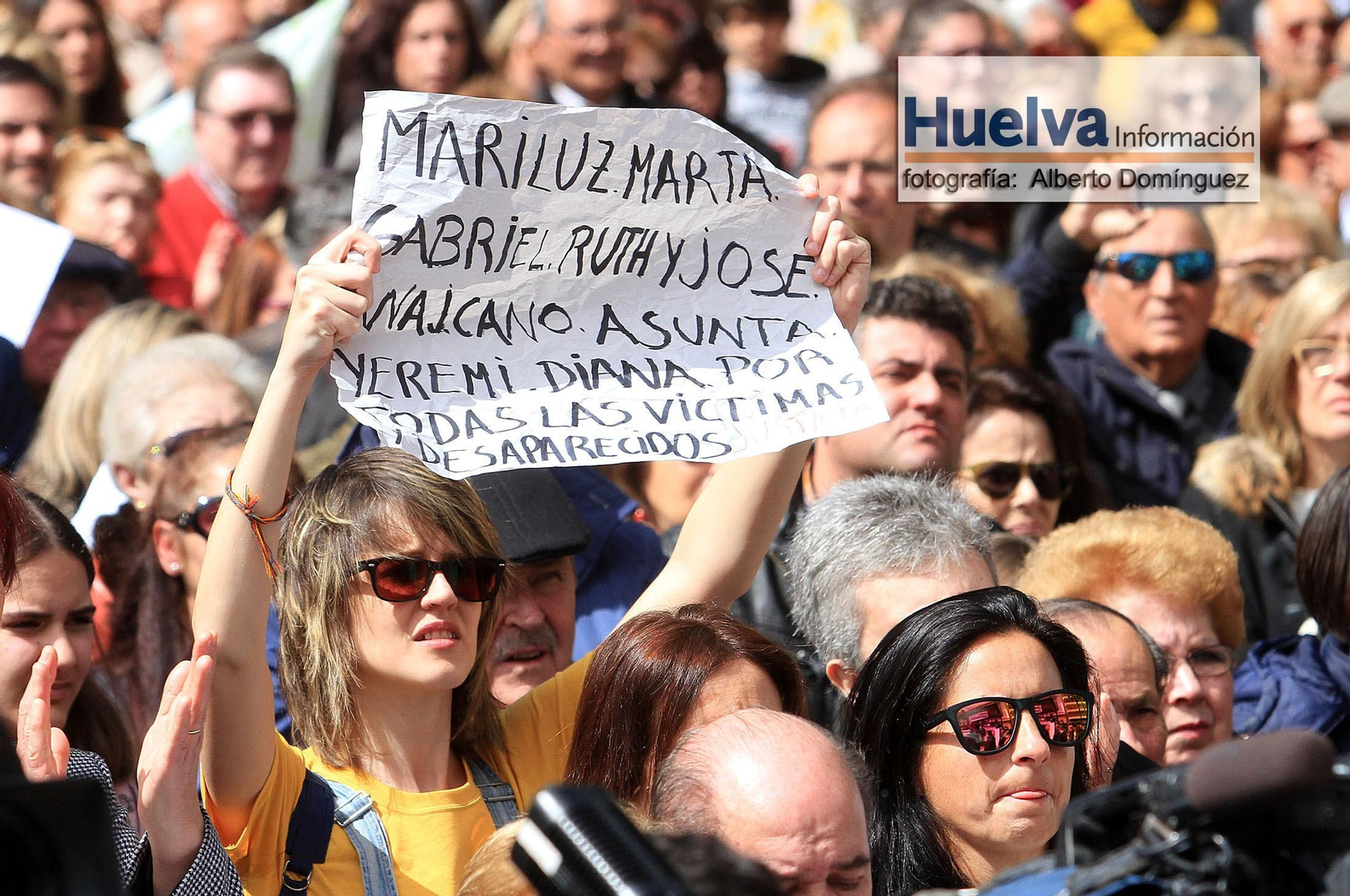 Imágenes de la manifestación contra la derogación de la prisión permanente revisable celebrada en Huelva
