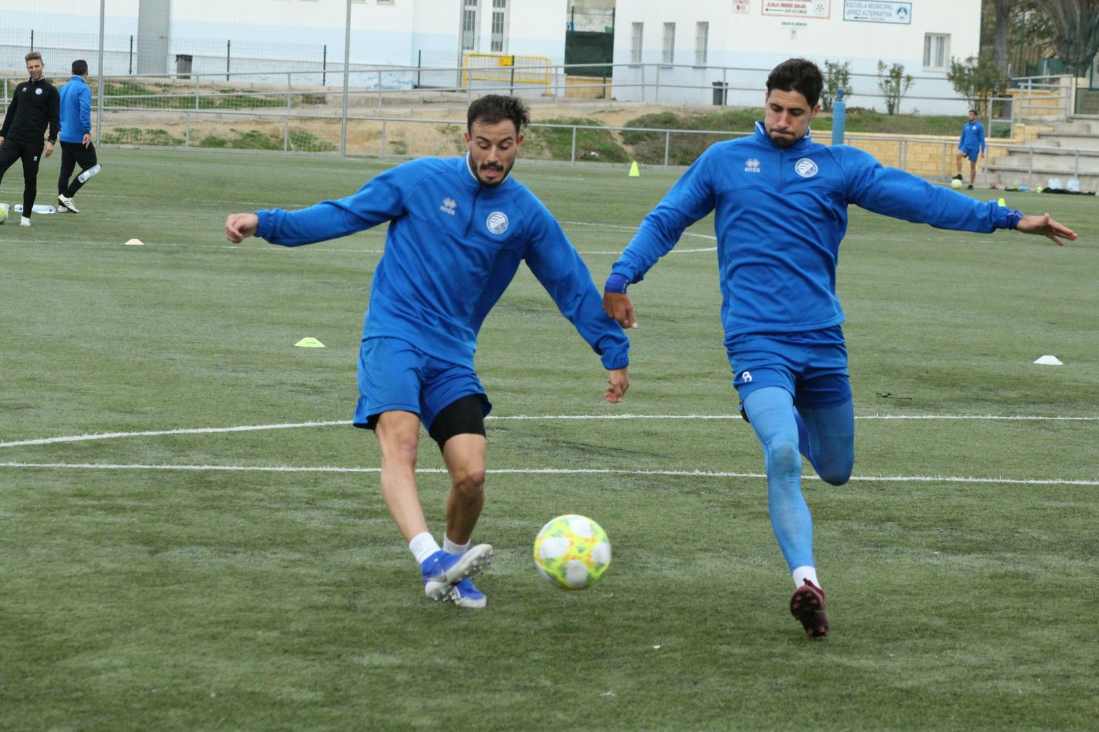 Jacobo, en un entrenamiento en La Canaleja junto a Astray.