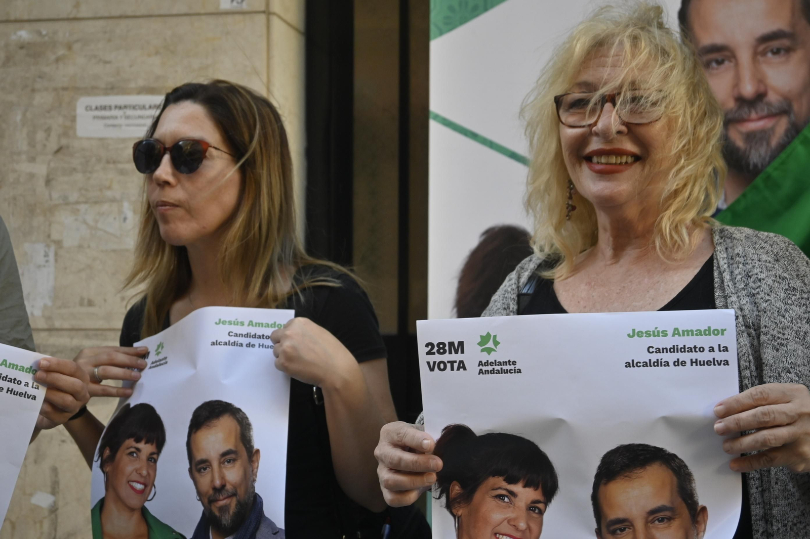 Elecciones Municipales Huelva 2023: Imágenes del acto de inicio de campaña en la sede de Adelante Andalucía