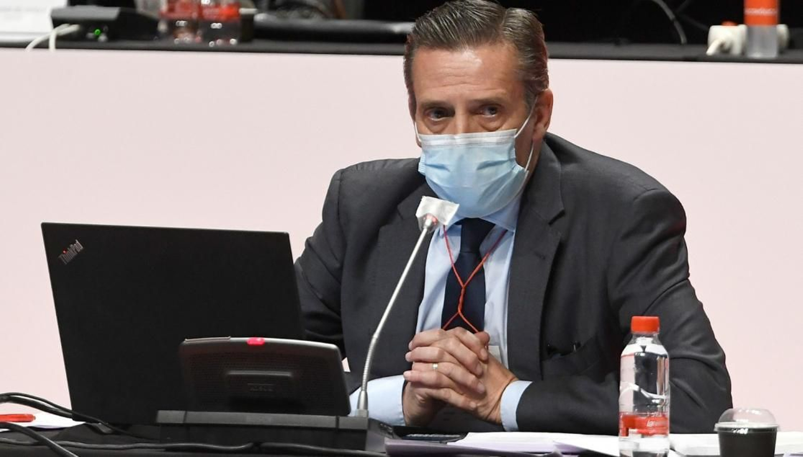 José María Cruz, durante la Junta de Accionistas del Sevilla.