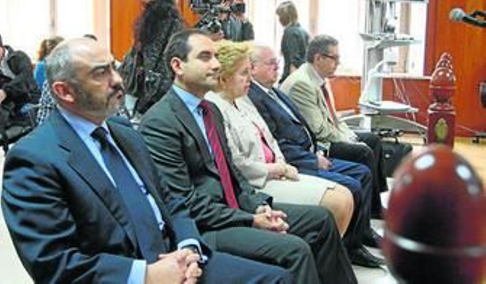 Los acusados por el caso Rilco, el pasado viernes en la Audiencia Provincial.