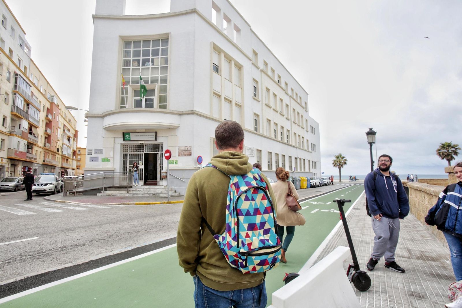 El salón de actos del IES Columela lleva dos años clausurado.