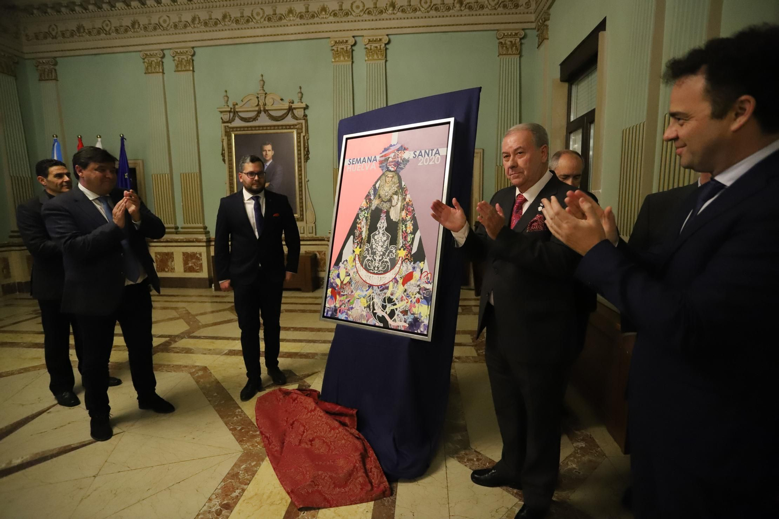 Imágenes de la presentación del cartel de la Semana Santa de Huelva de 2020