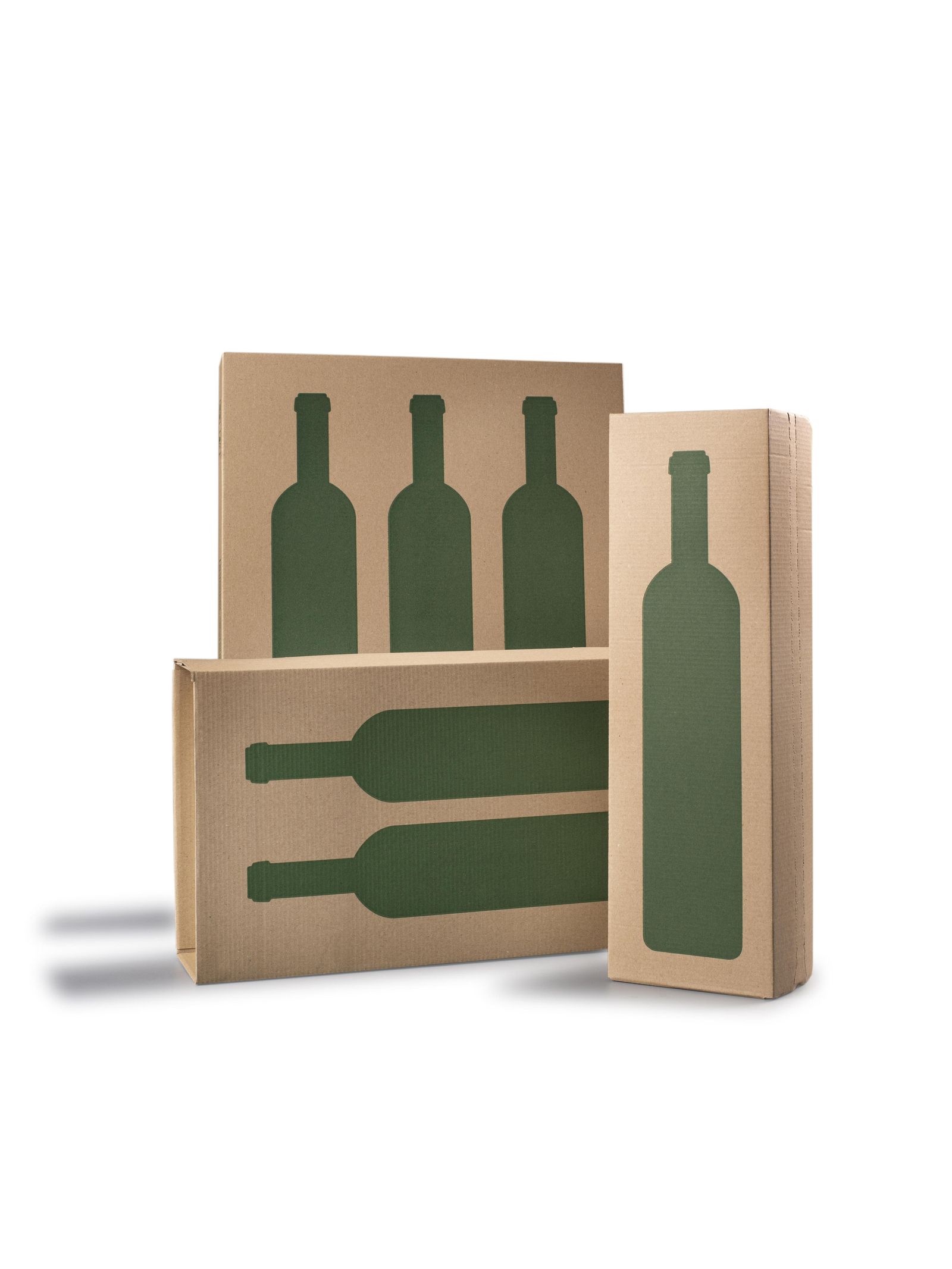 Diferentes embalajes totalmente reciclables.