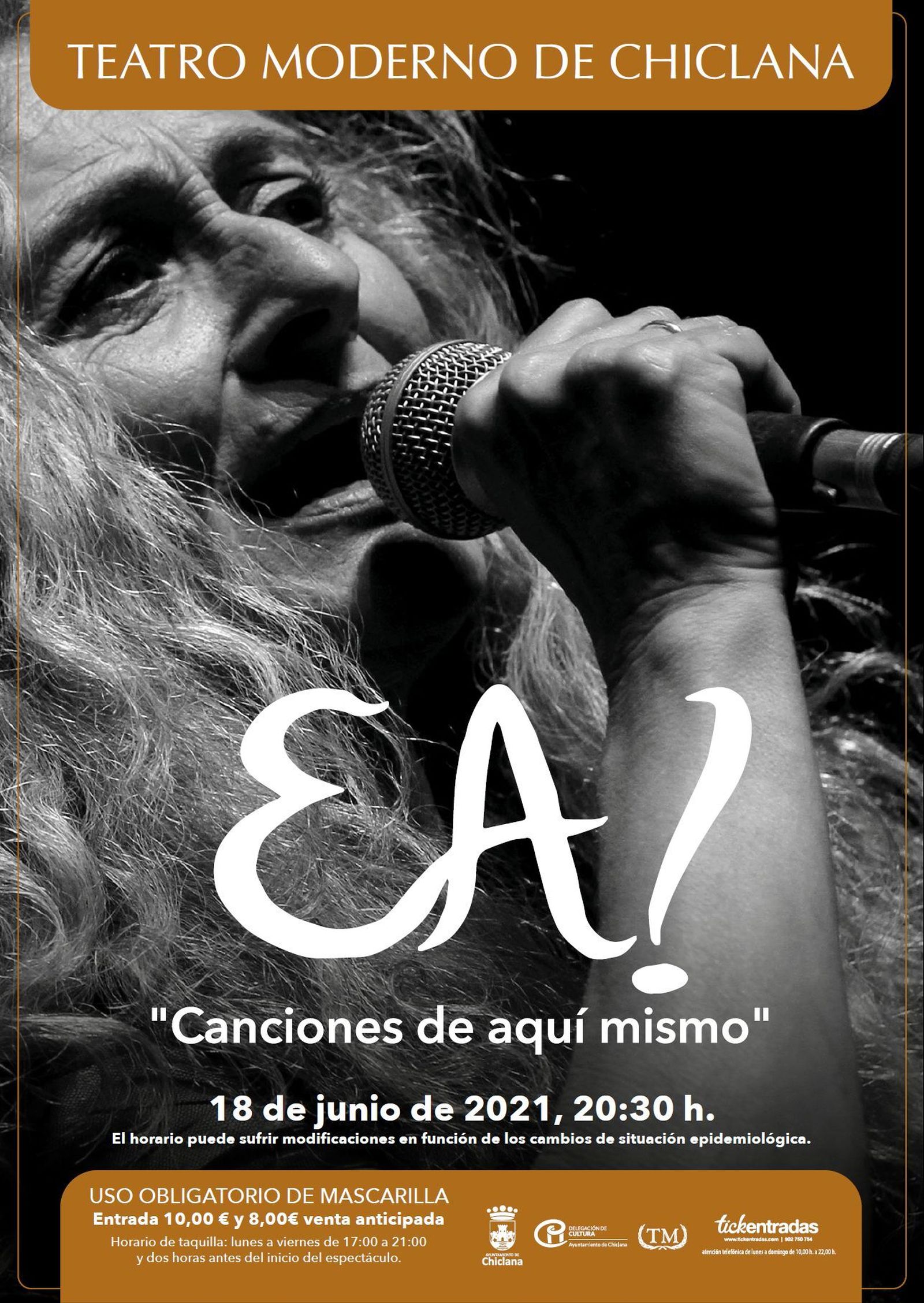 Cartel anunciador del concierto que tendrá lugar este viernes en Chiclana.