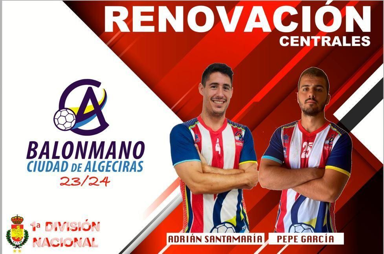 El anuncio de las renovaciones de los centrales Adri Santamaría y Pepe García