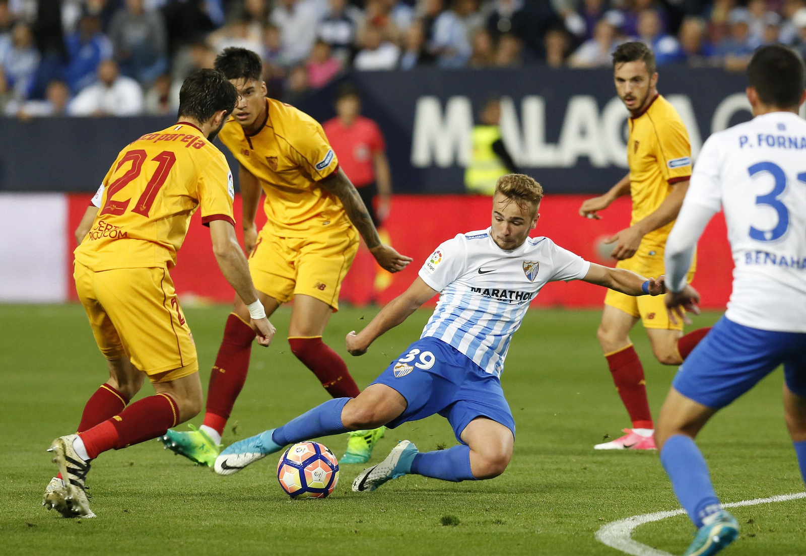El Málaga-Sevilla, en imágenes
