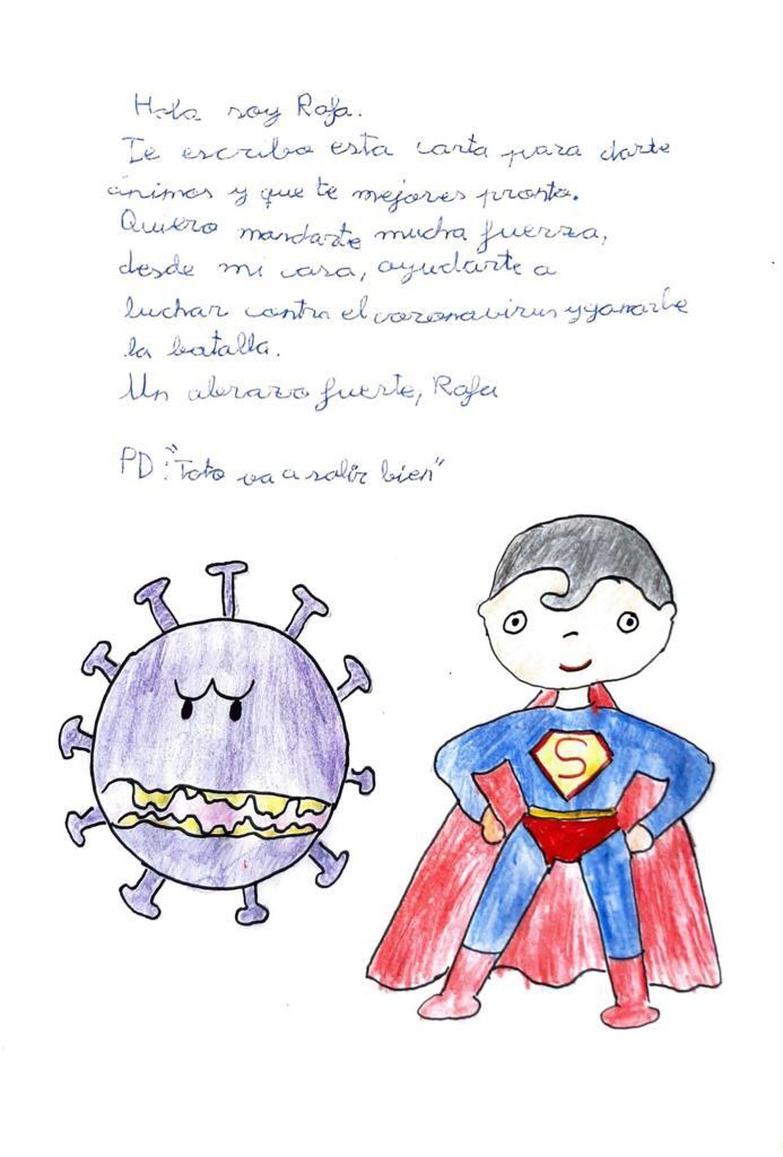 Carta de un alumno del Virgen de Gracia.