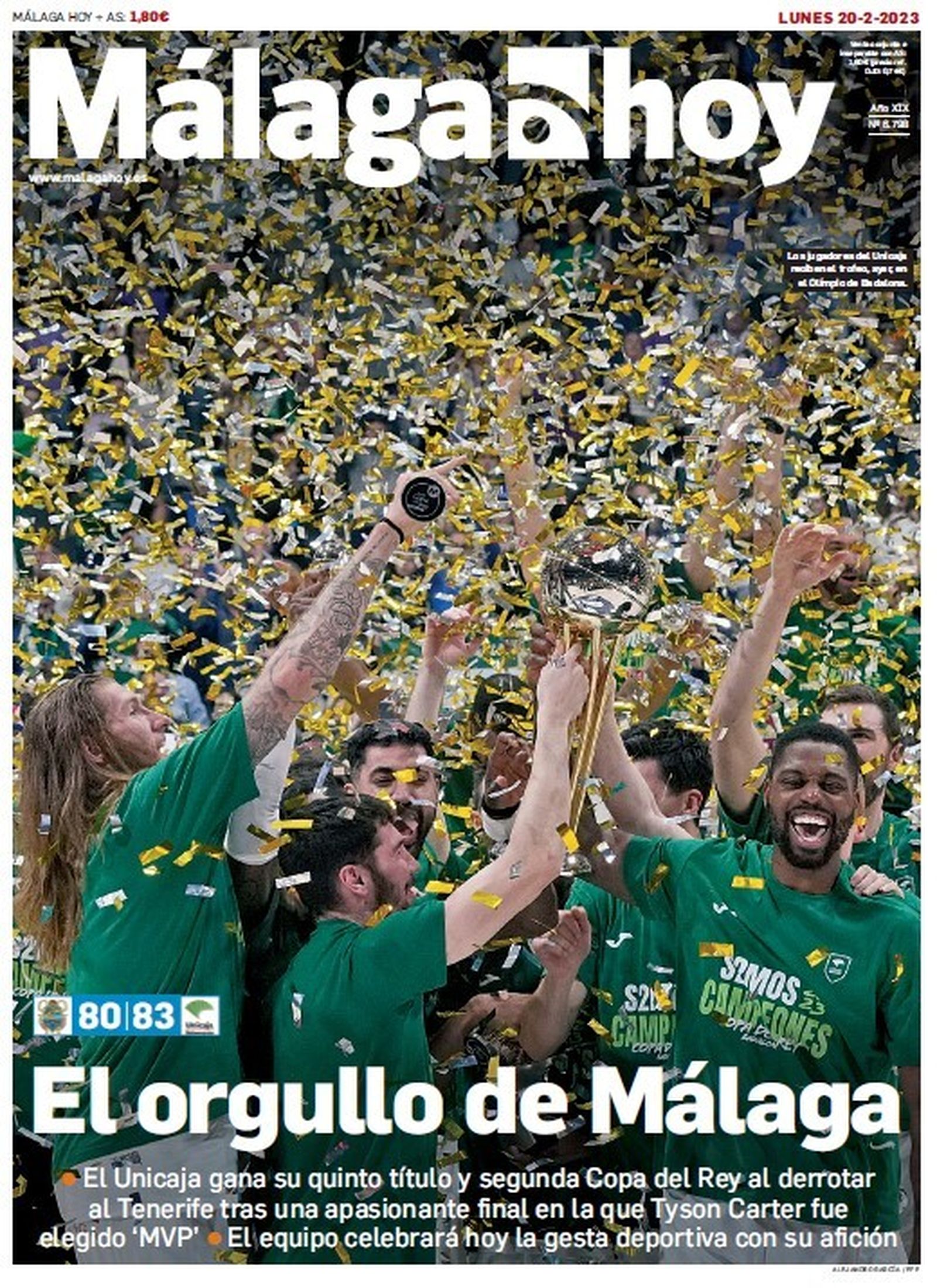 La portada de 'Malaga Hoy': El orgullo de Málaga