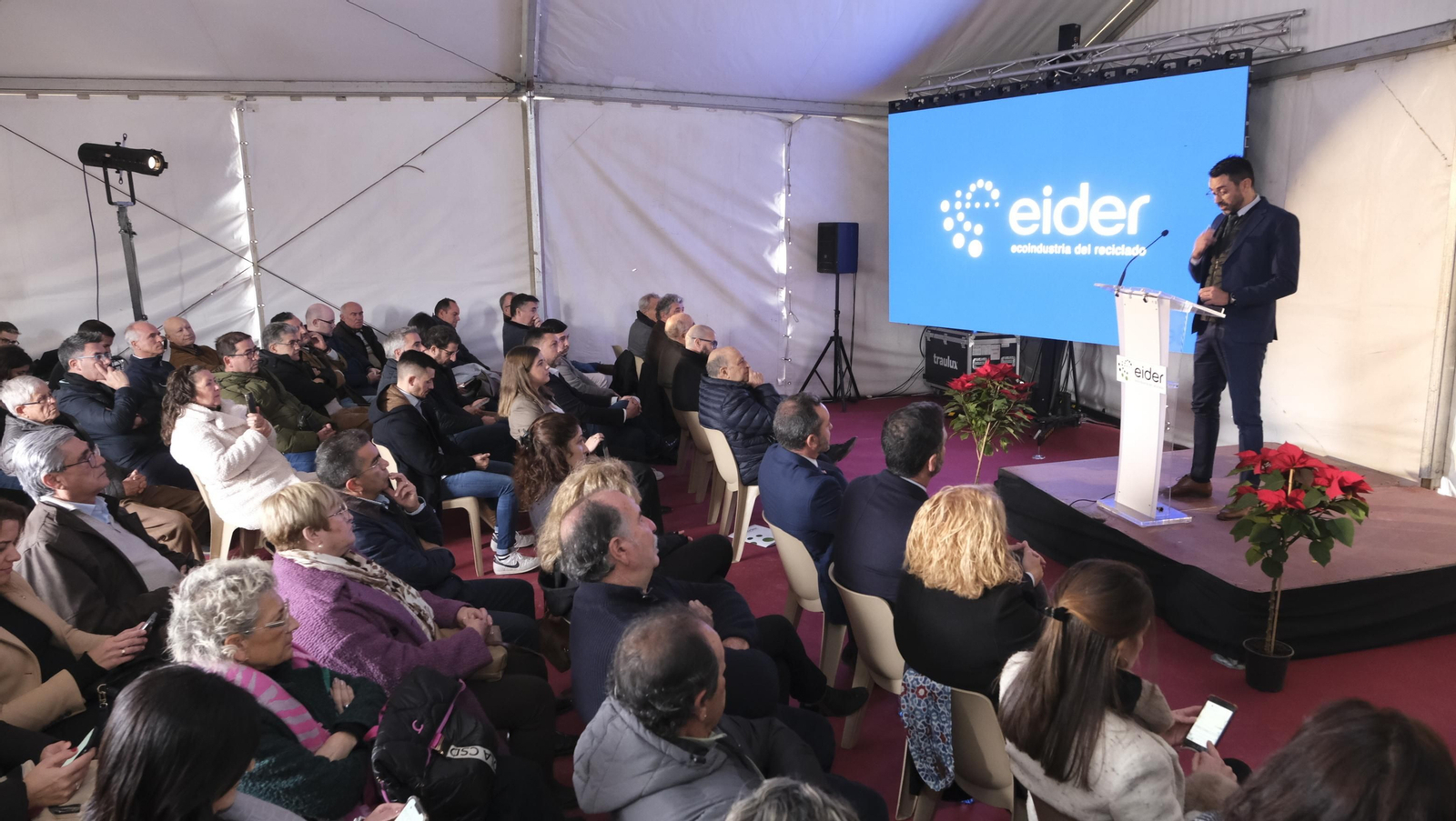 Imágenes de la inauguración de la planta de reciclado de residuos, en Gádor