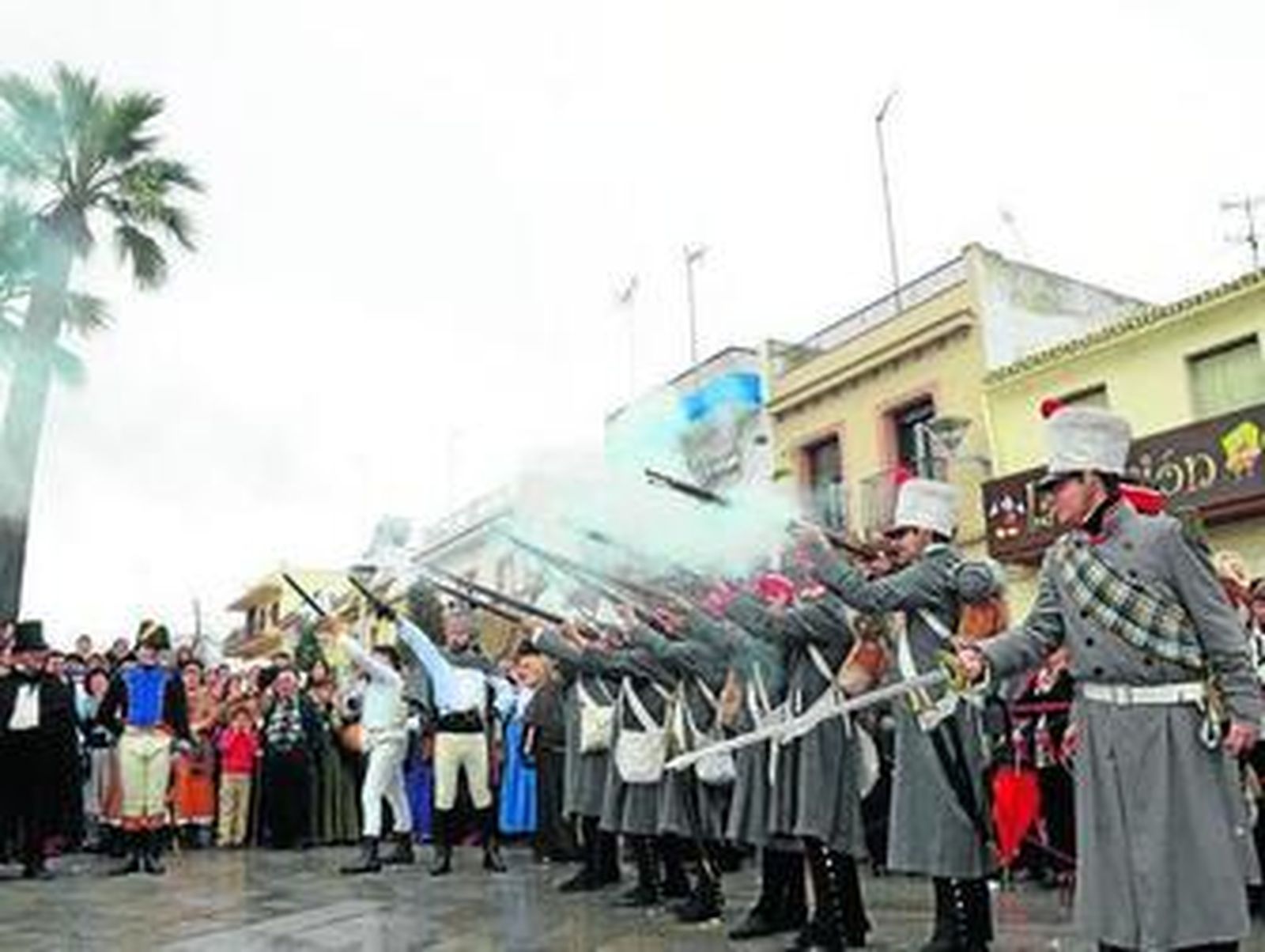 Recreación de las tropas del general Riego en Las Cabezas de San Juan.