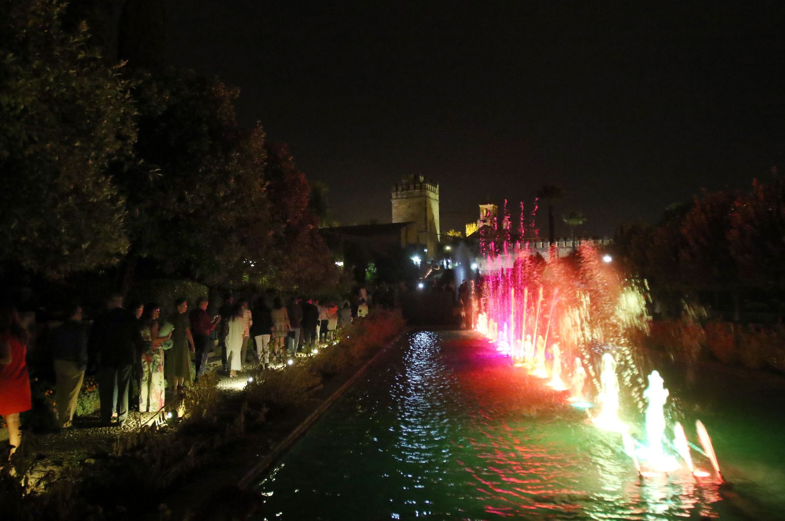 Espectáculo de luz y sonido en el Alcázar de los Reyes Cristianos.