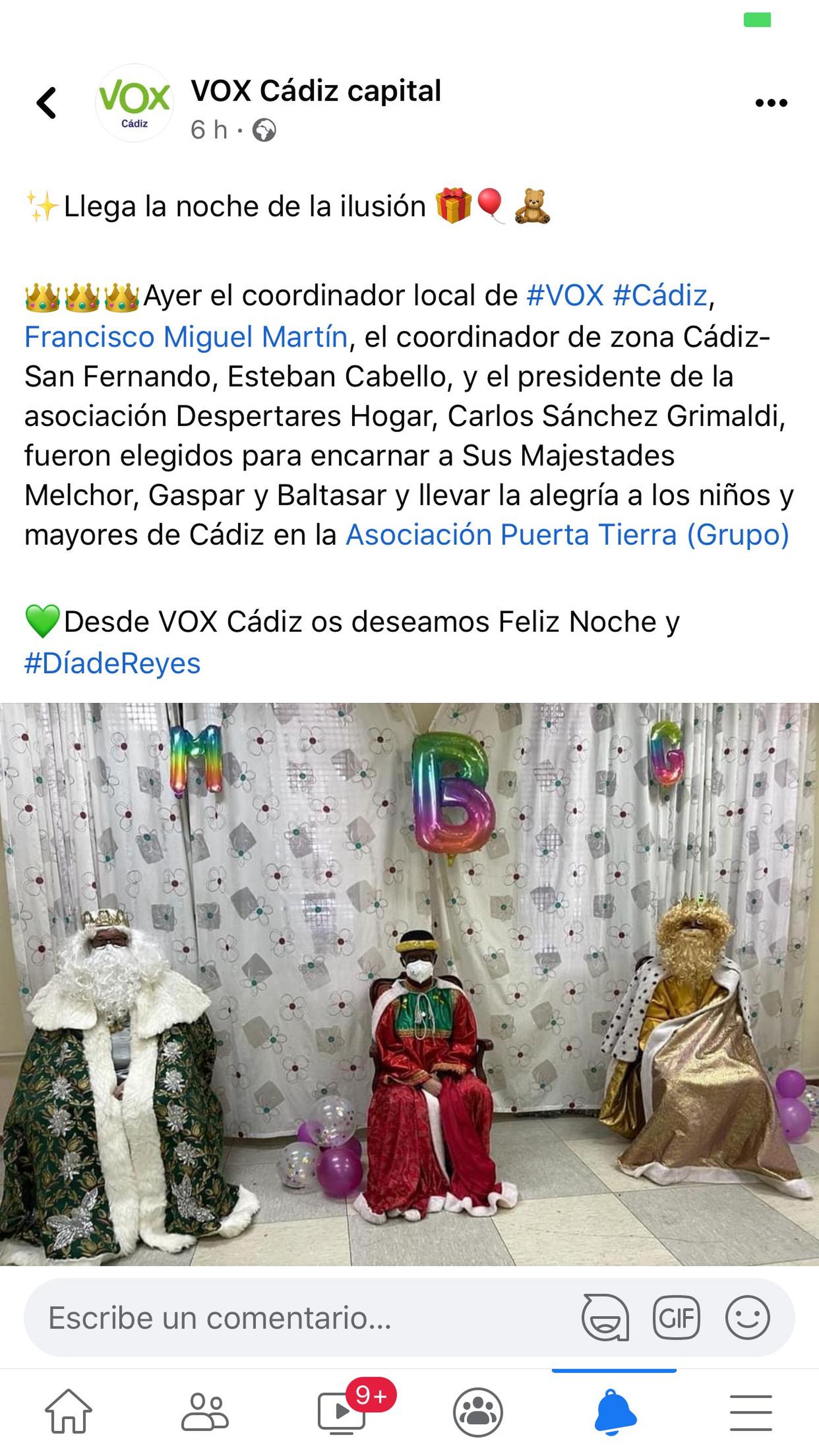 Vox se hace propaganda con los Reyes Magos