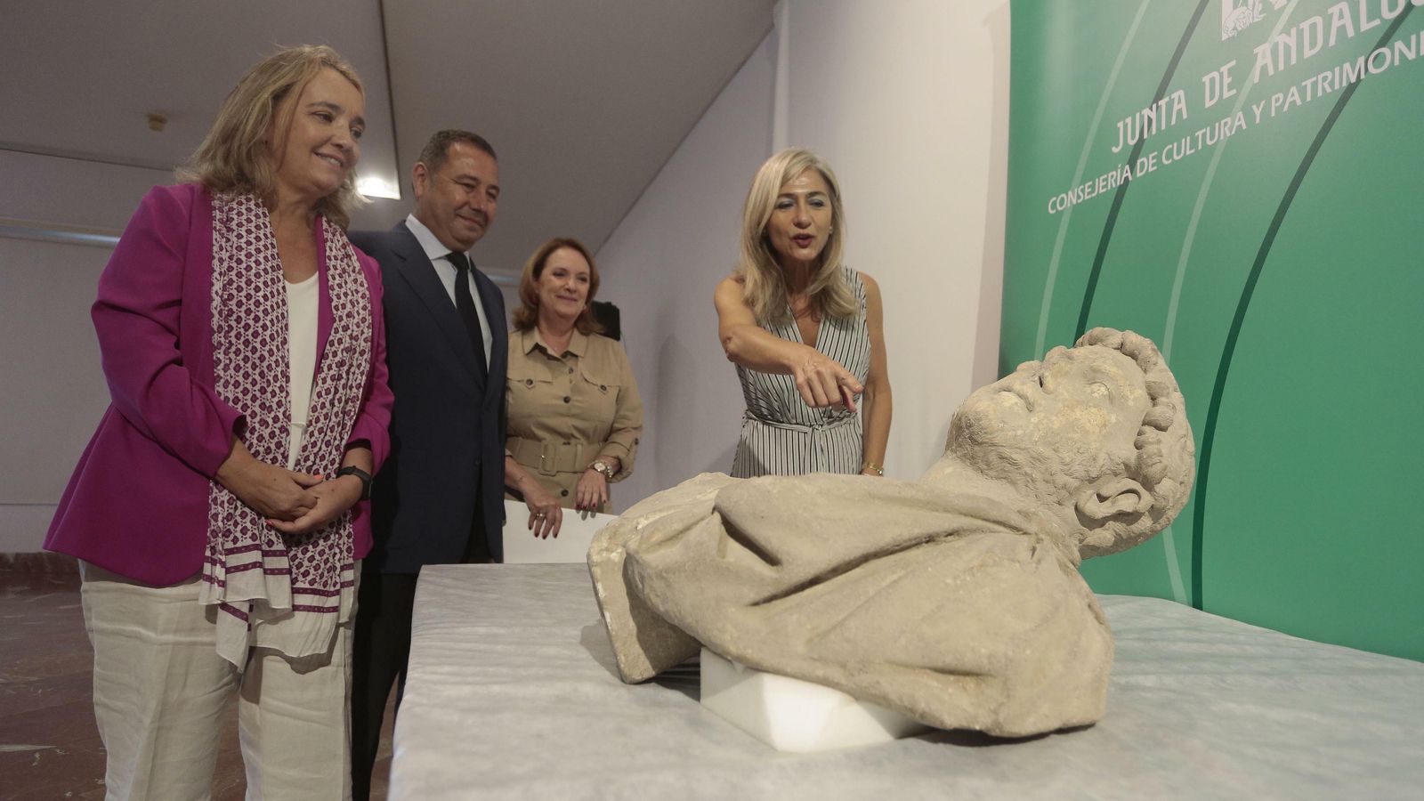 Presentación del busto romano