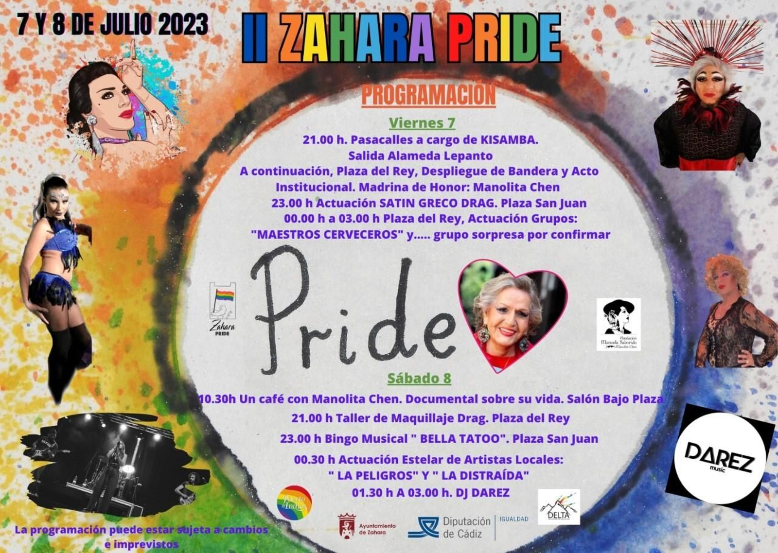 Un cartel anunciador del II Zahara Pride.