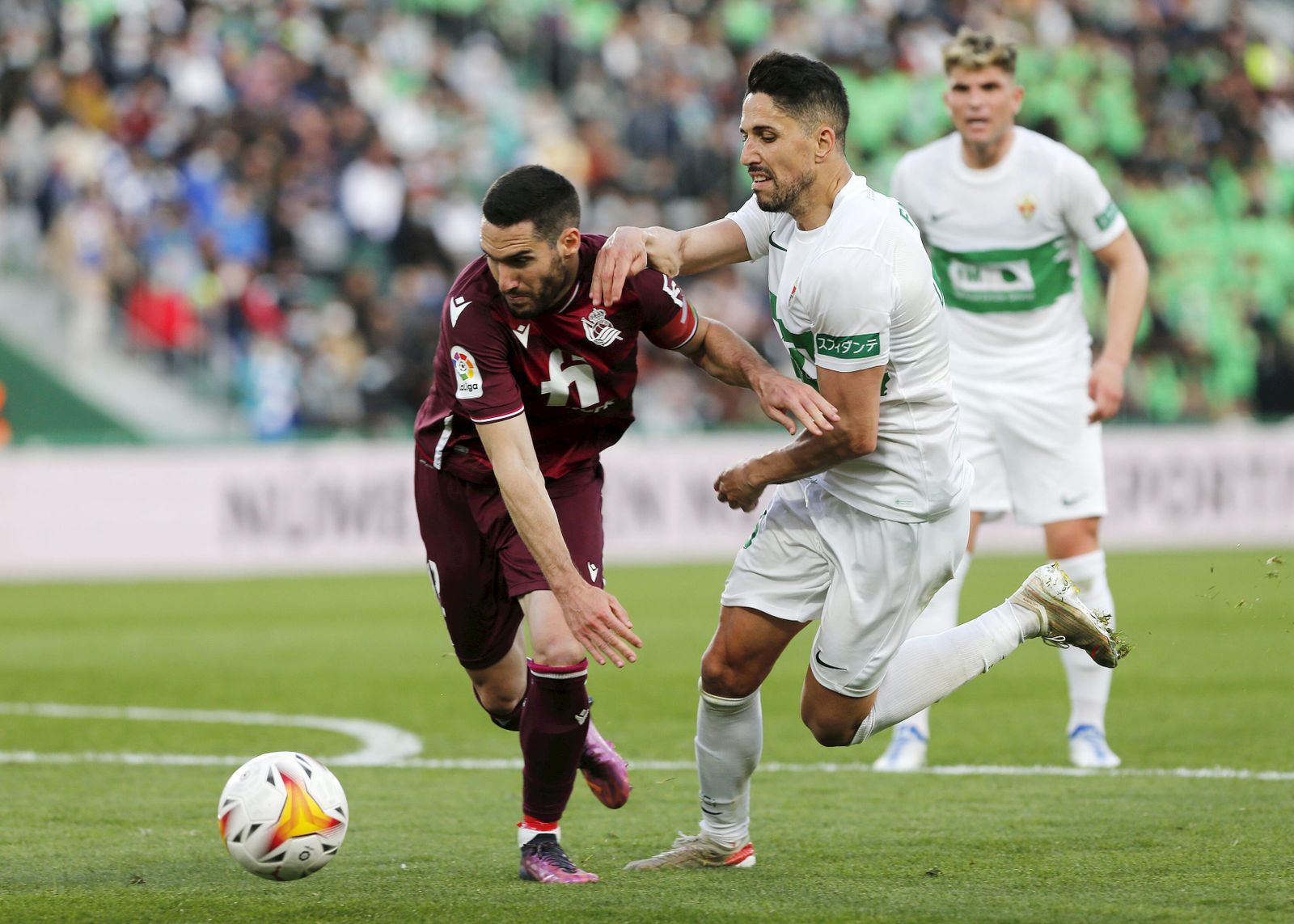 Zaldua, en el último encuentro ante el Elche.