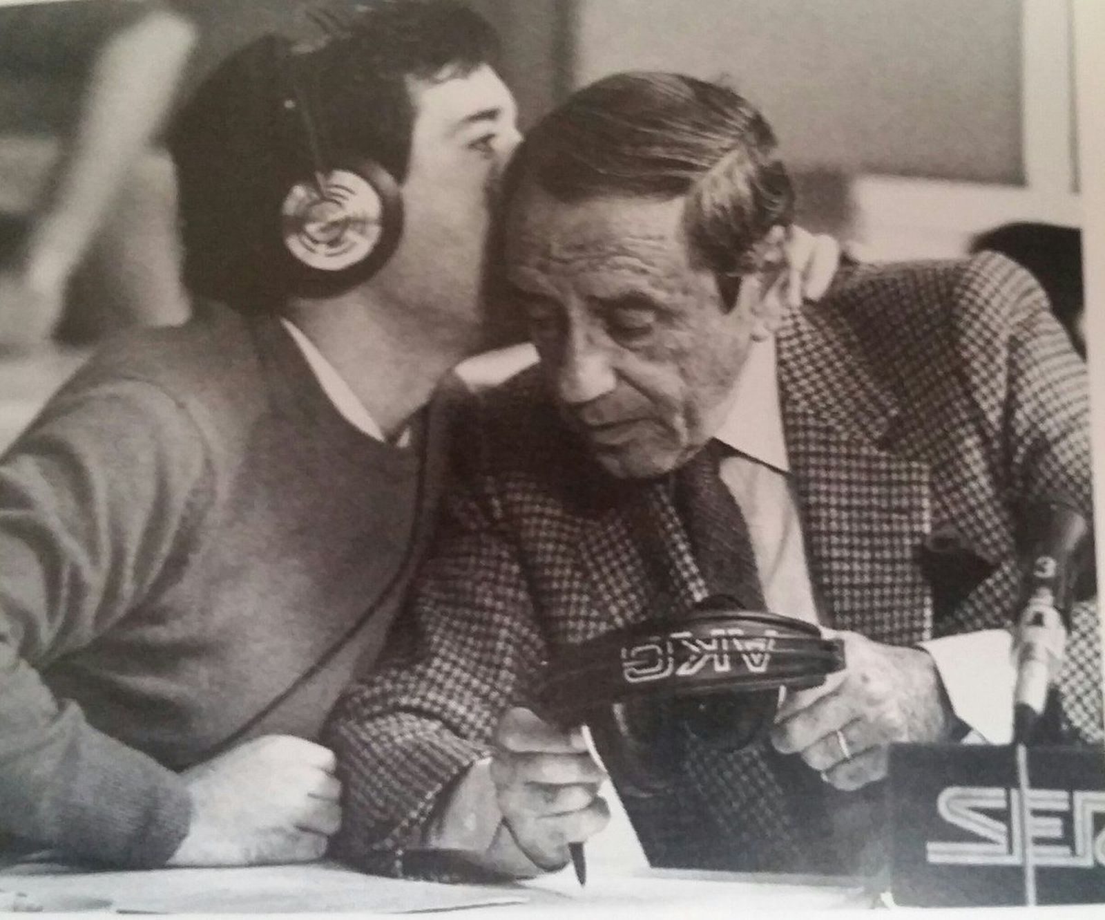 Iñaki Gabilondo y Joaquín Prat en 'Aquí la SER', espacio matinal a mediados de los 80