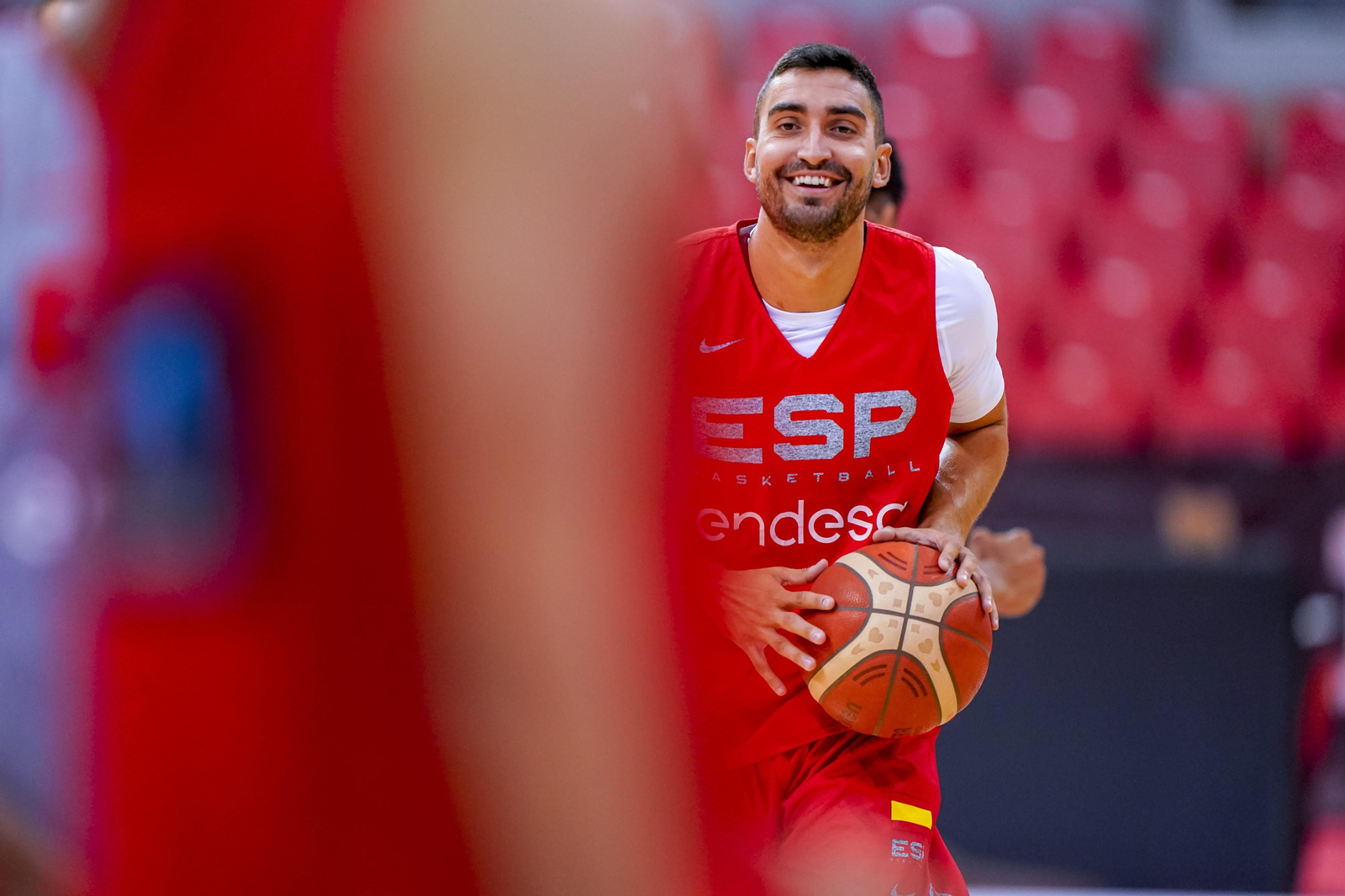 Jaime Fernández, durante el entrenamiento de ayer.