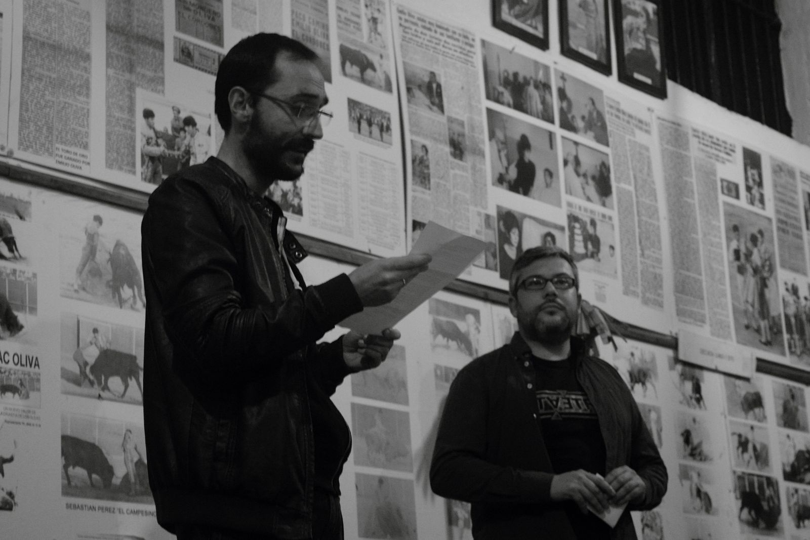 Alberto Palacios y Miguel A. Bolaños, durante la lectura del fallo del jurado.