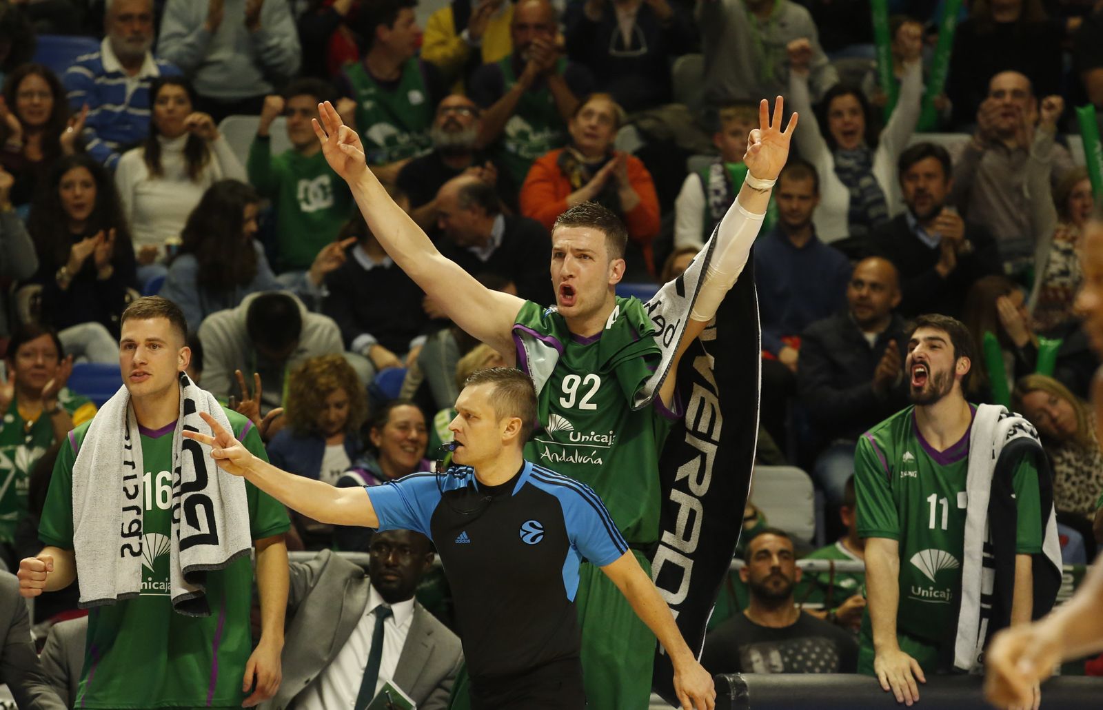 Imágenes del Unicaja-Bayern de Múnich