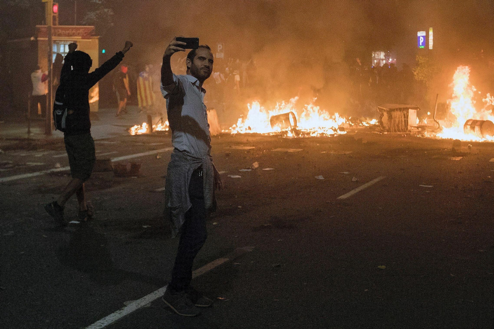 Las imágenes de la quinta jornada de disturbios en Cataluña