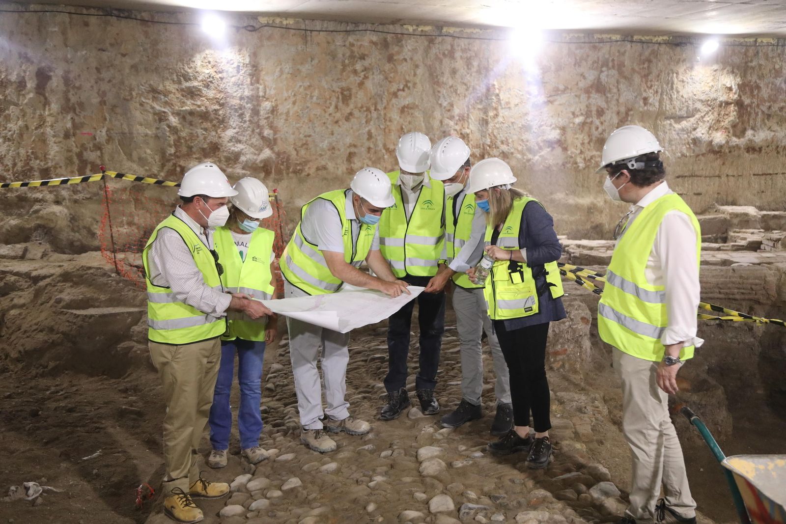 Fotos de la visita a las obras del Metro de Málaga.