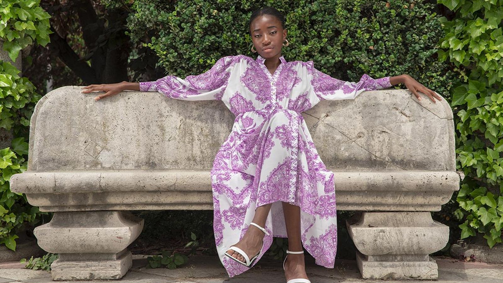 Vestido largo de estilo boho de la firma By Leclair.