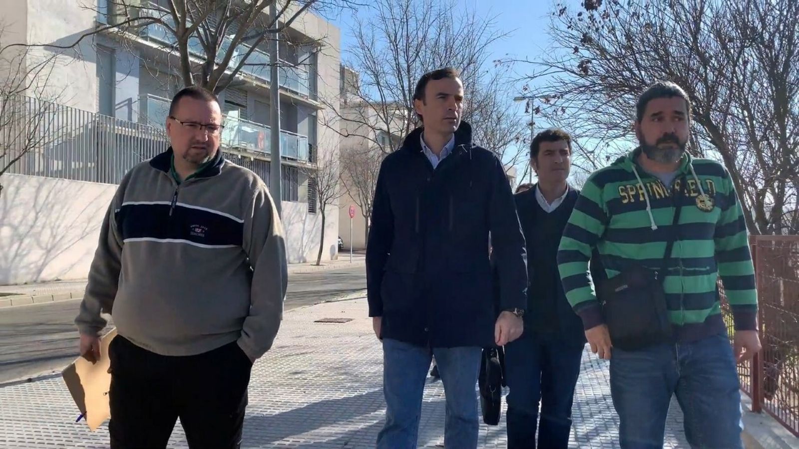 Un momento de la visita de Manuel Méndez a Vista Alegre.