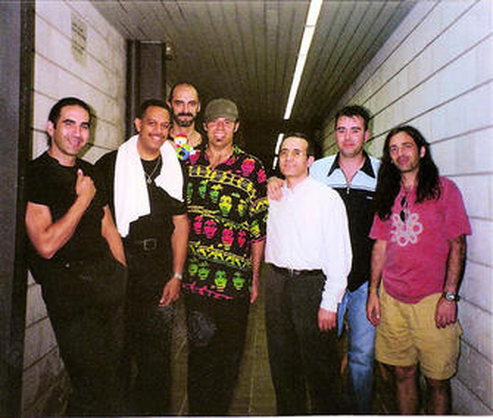 Javier Vargas con sus compañeros de la Blues Band.