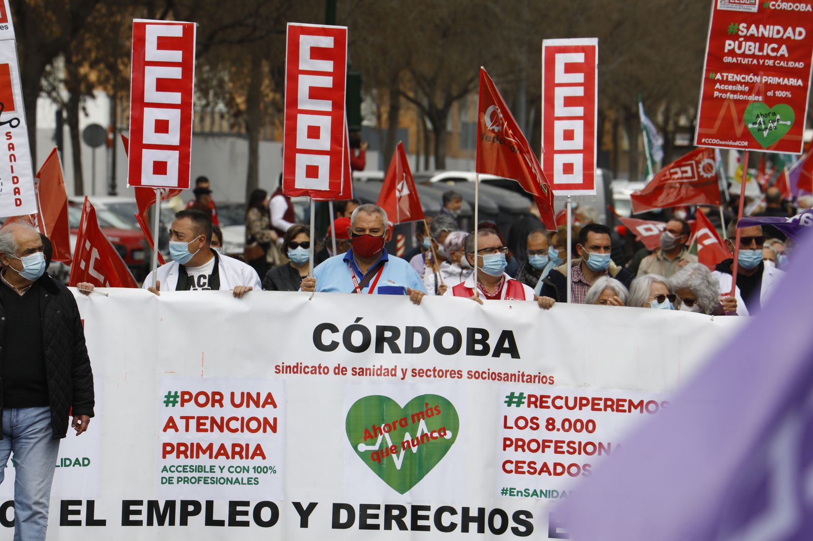Manifestación en defensa de la sanidad pública en Córdoba, en imágenes