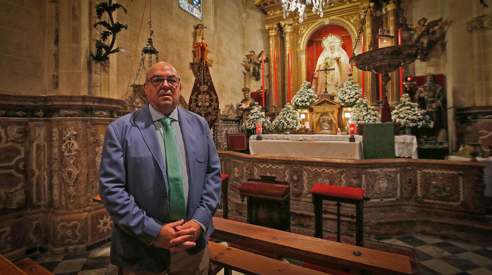Muñoz Natera en la capilla sacramental de San Marcos.