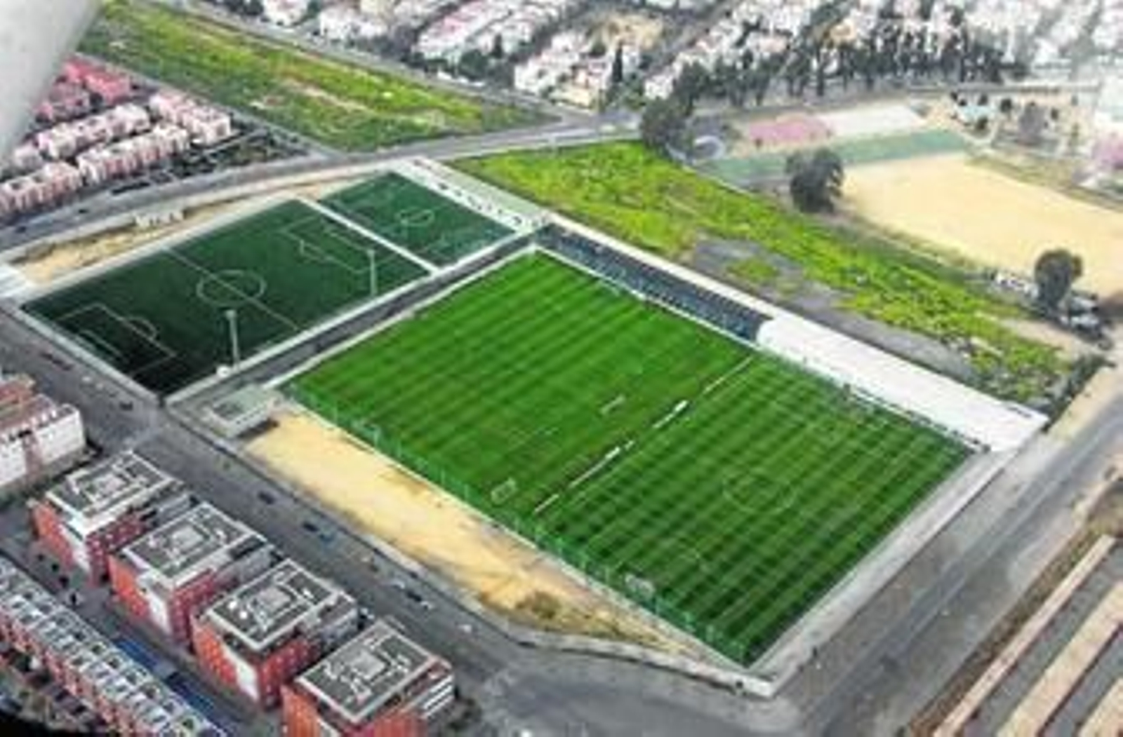Vista aérea de la ciudad deportiva del Betis en Los Bermejales.