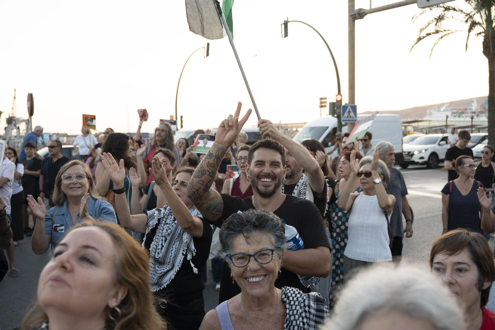 Manifestación convocada por la Plataforma Almería por Palestina