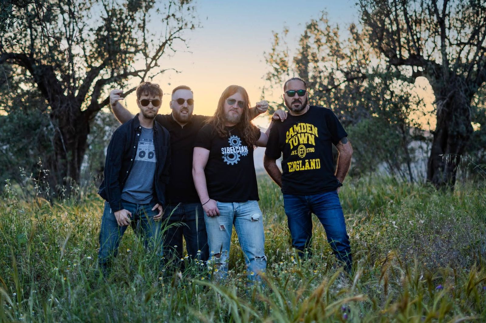 La banda granadina Sibelclan al completo, con Juan Luis Manosalbas, Jorge Boke, Pedro Pardal e Isra Jiménez.