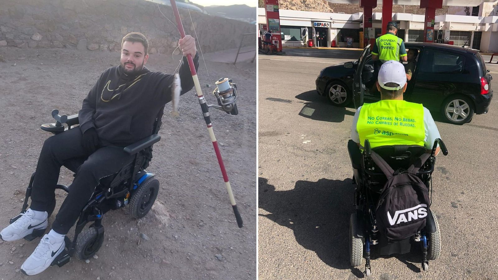 Juan Antonio Fernández, aficionado a la pesca y tesorero de Aspaym en Almería
