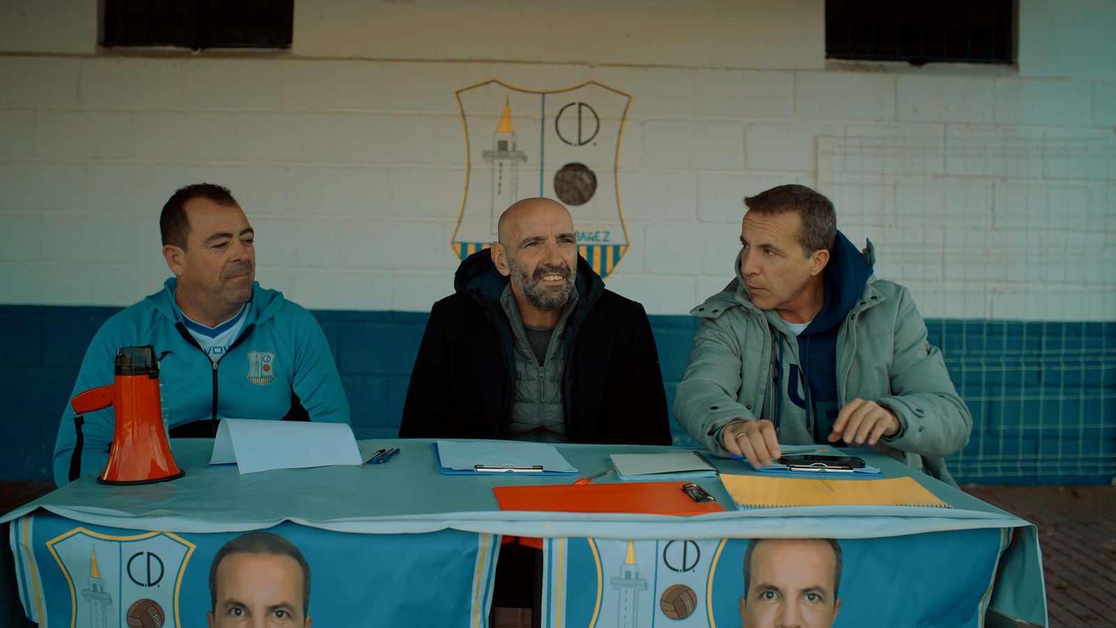 El entrenador del Maribáñez, Monchi y Cristóbal Soria en el programa de Cuatro