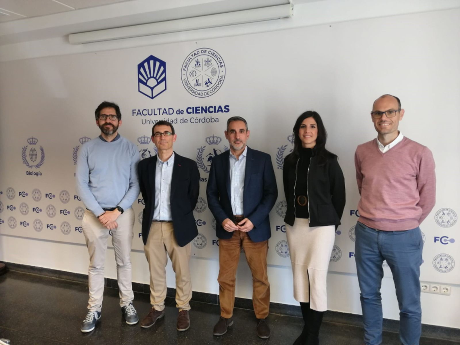 Rafael Lucena, Francisco José Romero, Luis Sánchez, María del Carmen Gutiérrez y Gustavo de Miguel Rojas.