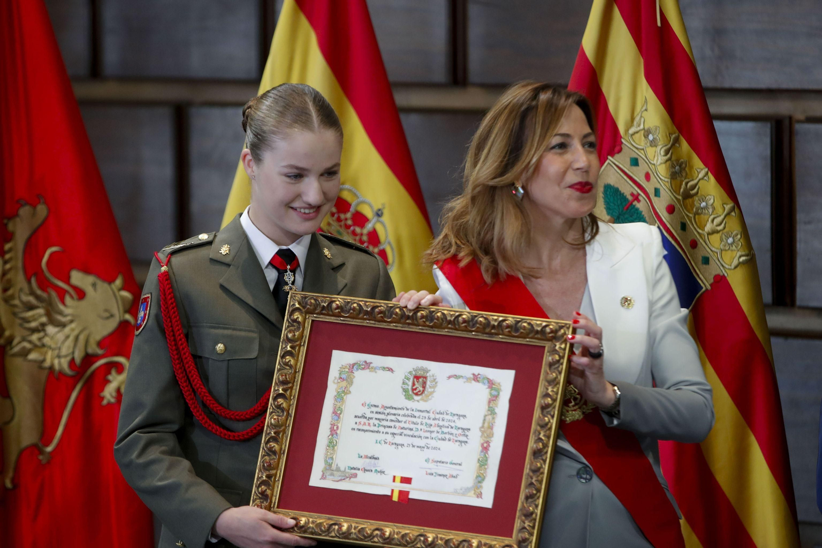 La princesa Leonor, en su primer acto institucional en solitario en Zaragoza