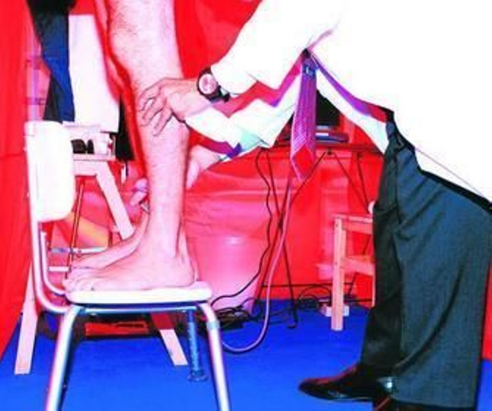 Una de las ecodóppler que se realizaron en la carpa situada ante el Mercado del Carmen para diagnosticar la IVC.