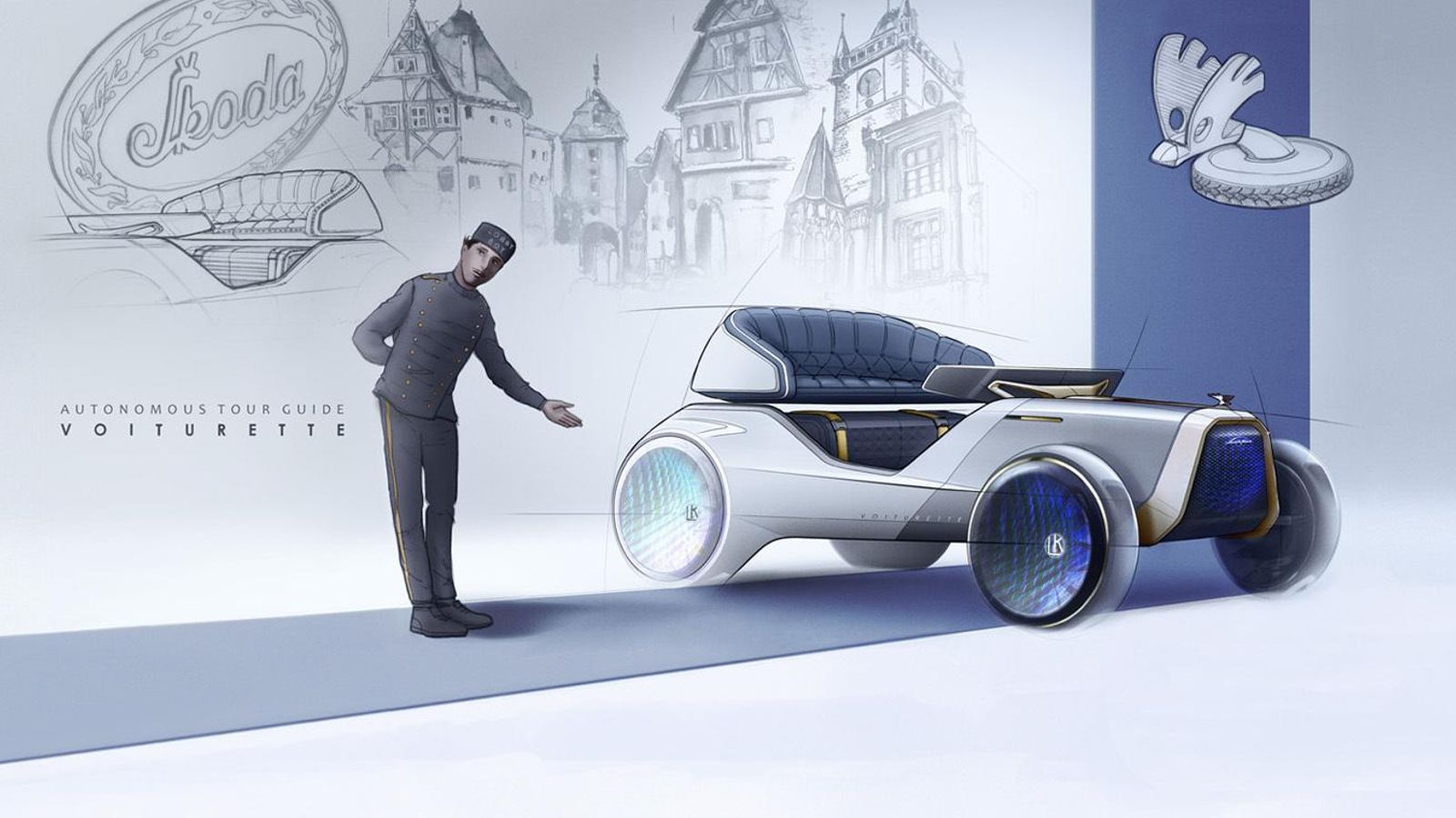 El Voiturette A se convierte, por el momento sobre el papel, en un coche autónomo del siglo XXI.